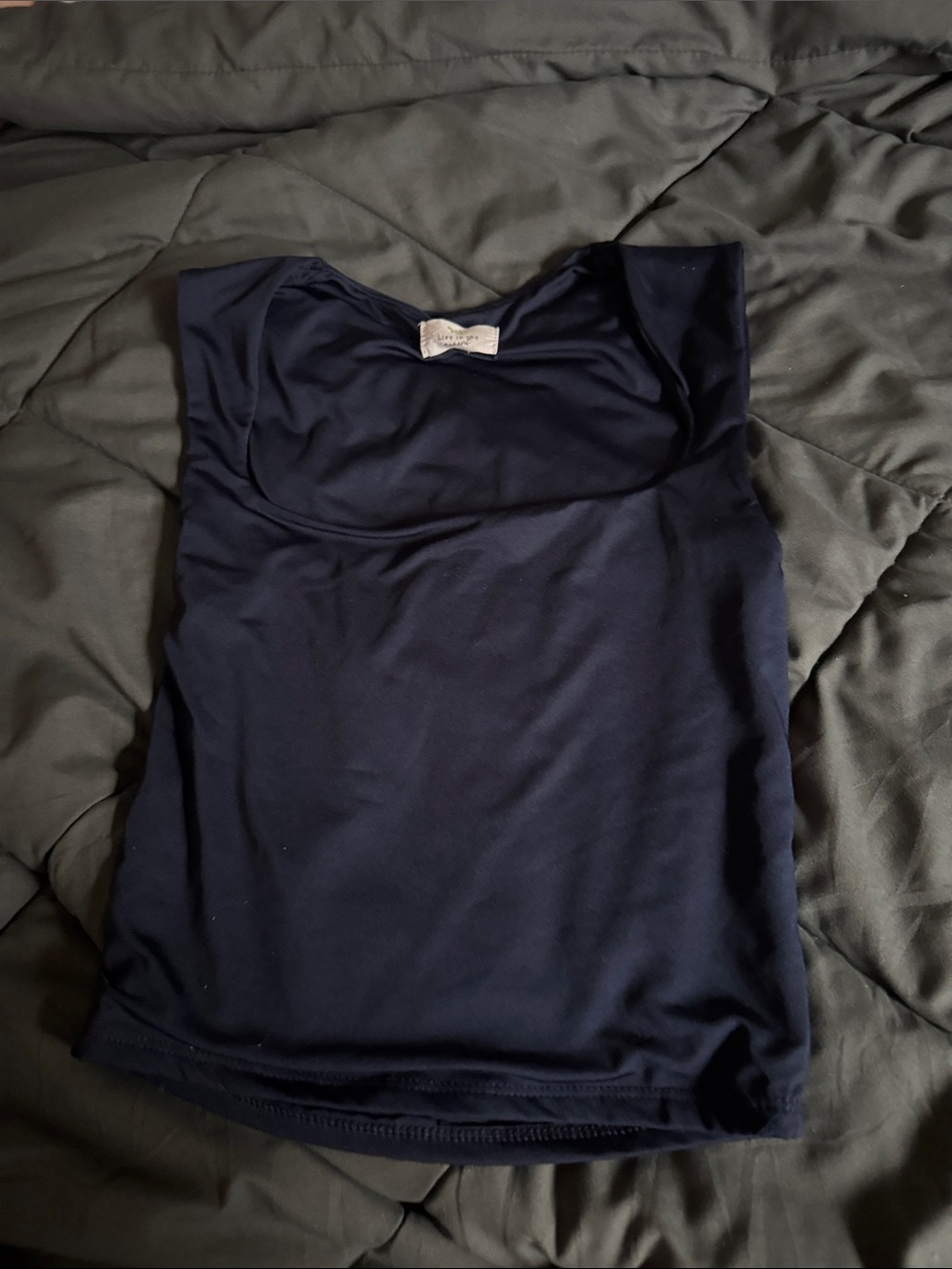 Women's Navy Scoop Neck Tank Top